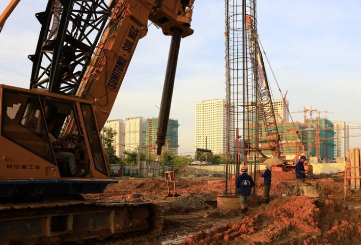 KHOAN CỌC NHỒI NHÀ CAO TẦNG DỰNG LỒNG THÉP
