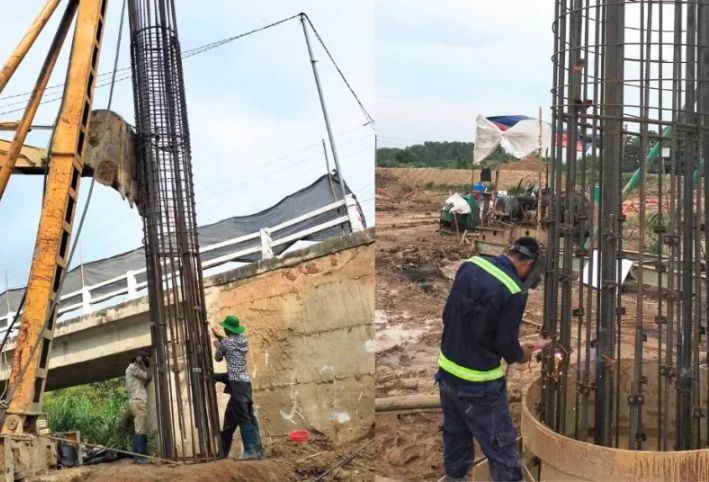 TRỒI LỒNG THÉP CỌC KHOAN NHỒI HẠ LỒNG THÉP