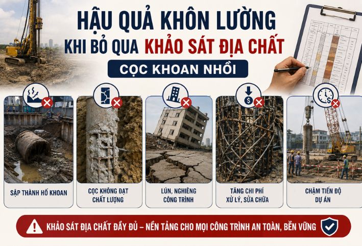 Hậu quả khôn lường khi bỏ qua khảo sát địa chất cọc khoan nhồi