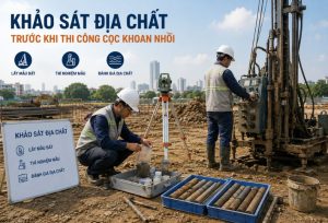 Khảo sát địa chất trước khi thi công cọc khoan nhồi